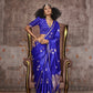 Purple Pichwai Motifs Satin Silk Saree