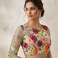 3D Floral Embroidered Long Sleeved Blouse
