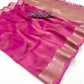 Shop Pink Zari Tissue Silk Sarees Online - STORI