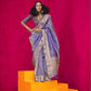 Shop Purple Zari Tissue Silk Sarees Online - STORI