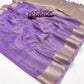 Shop Purple Zari Tissue Silk Sarees Online - STORI
