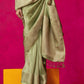 Shop Green  Zari Tissue Silk Sarees Online - STORI
