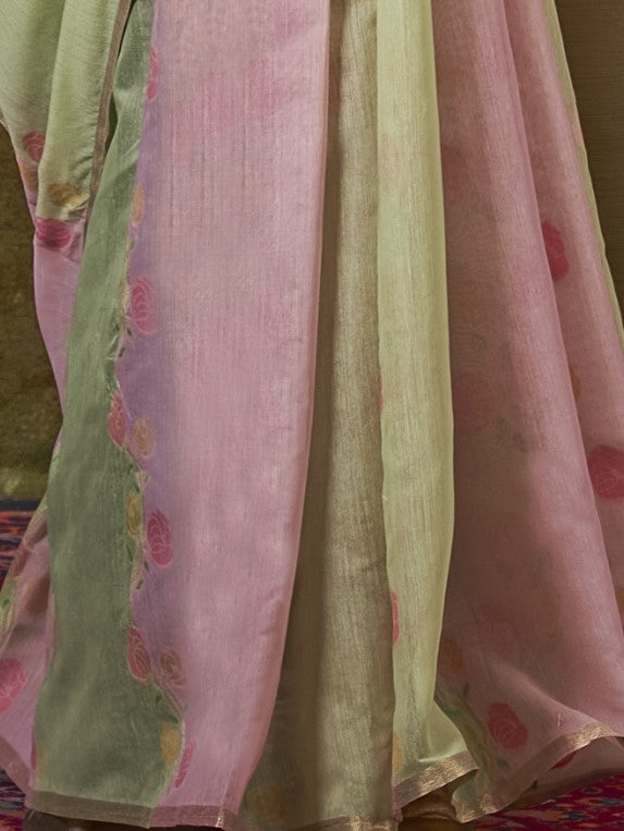  Pink Bridal Banarasi Saree Online-STORI