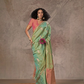 Green Satin Silk Sarees Online-STORI