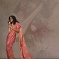 Peach Satin Silk Sarees Online-STORI
