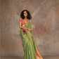 Green Satin Silk Sarees Online-STORI