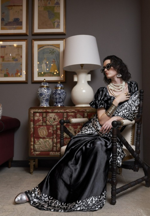 Buy Black Soft Silk Sarees Online-Story
