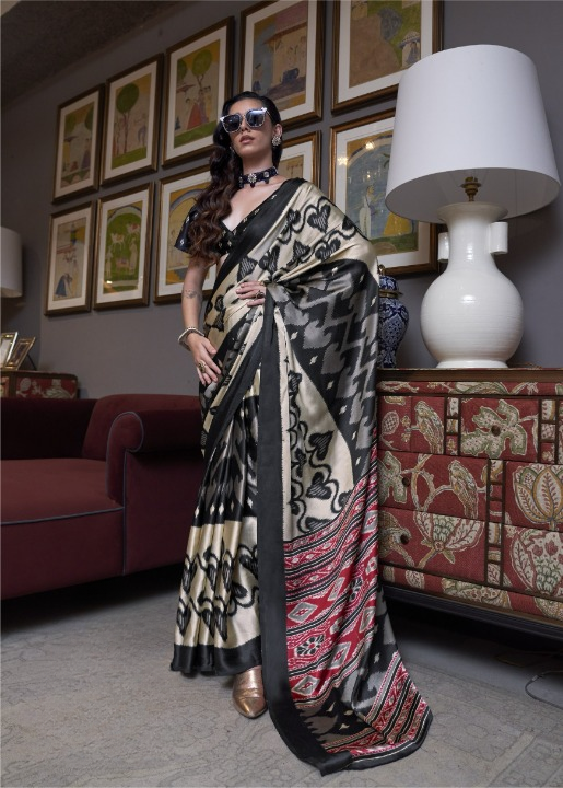 Buy Black  Soft Silk Sarees Online-Story