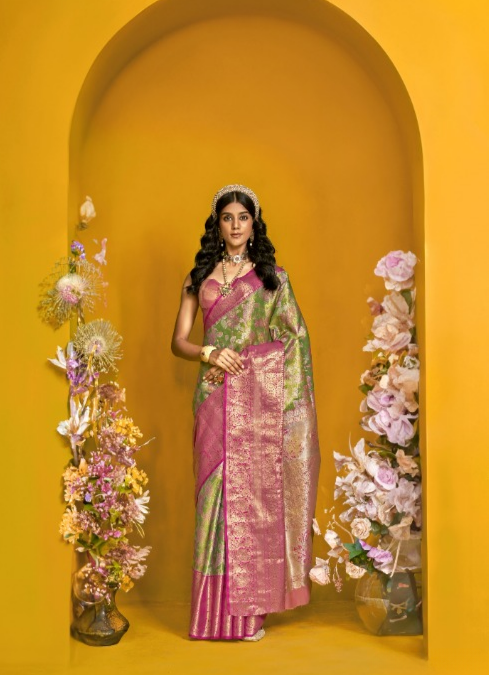 Shop Green Silk Saree In Online- STORI