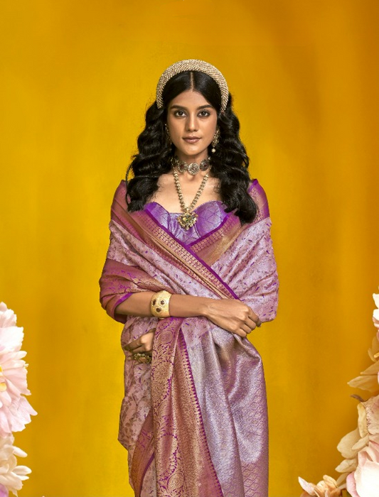 Shop Purple Silk Saree In Online-STORI