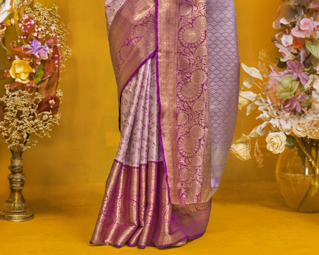 Shop Purple Silk Saree In Online-STORI