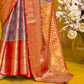 Buy Grey Silk Saree In Online-STORI