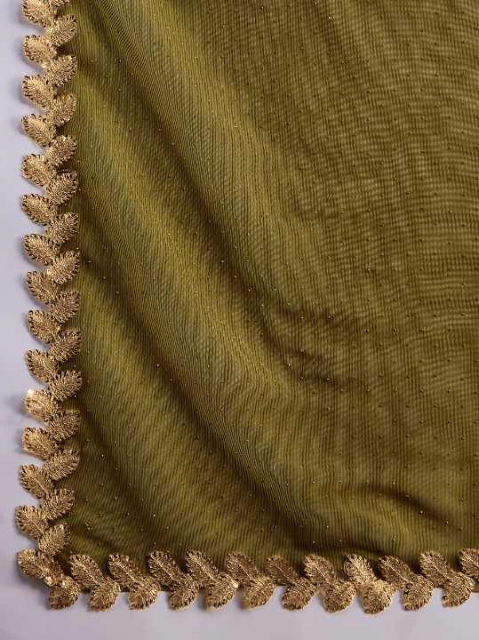 Buy Green Partywear Sarees Online at STORI