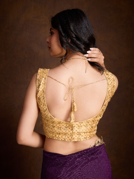 Buy Brown Partywear Sarees Online at STORI