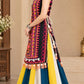 Navratri Dark green kurta with flared skirt