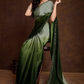 Ombre Green Soft Chinon Silk Saree