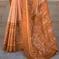 Shop Peach Patola Silk Saree Online-STORI