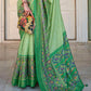 Shop Green Patola Silk Saree Online-STORI