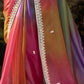 Multicolor Tissue Silk Saree With Embroidered Designer Blouse - Limited Edition
