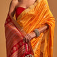 Yellow & Red Patola Silk Saree