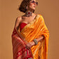 Yellow & Red Patola Silk Saree
