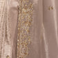 Pastel Mauve Tissue Silk Saree With Embroidered Designer Blouse