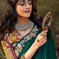 Forest Green Tissue Silk Saree With Embroidered Designer Blouse