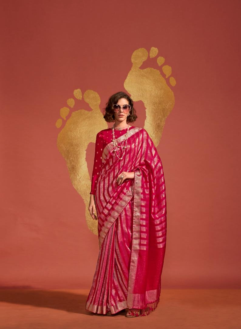 STORI Red Silk Saree Online