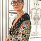 Tessellate Ajrakh Printed Satin Crepe Saree
