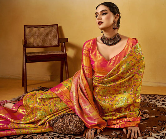 STORI Gold Dharmavaram Saree
