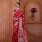 Bridal Red Zari Woven Silk Saree