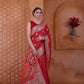 Bridal Red Zari Woven Silk Saree