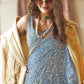 Chalk Blue Soft Georgette Saree
