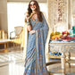 Chalk Blue Soft Georgette Saree