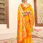 Turmeric Yellow Paithani Silk Saree