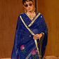 STORI Blue Soft Mul Cotton Saree