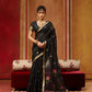 STORI Black Soft Mul Cotton Saree
