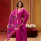 STORI Hot Pink Soft Mul Cotton Saree