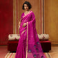 STORI Hot Pink Soft Mul Cotton Saree
