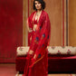 STORI Red Soft Mul Cotton Saree
