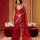 STORI Red Soft Mul Cotton Saree
