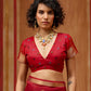 STORI Red Soft Mul Cotton Saree