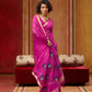 STORI Hot Pink Soft Mul Cotton Saree