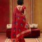 STORI Red Soft Mul Cotton Saree