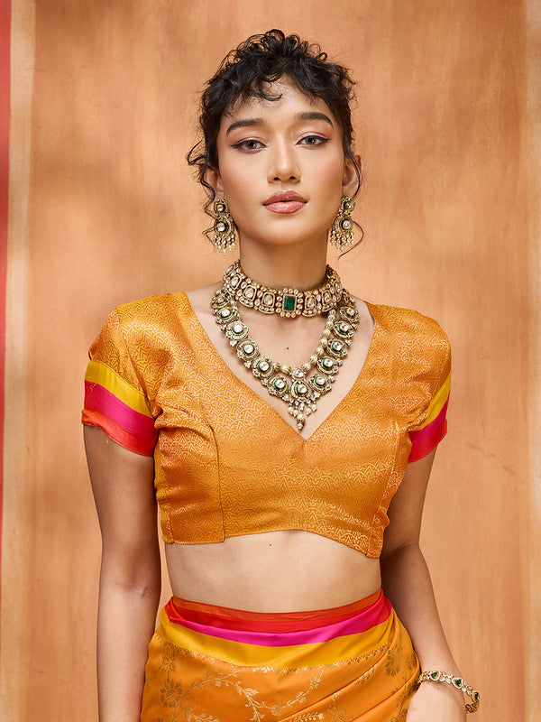 STORI Yellow Soft Silk Saree