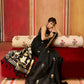 STORI Black Munga Silk Saree