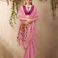 Powder Pink Munga Cotton Saree