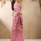 Powder Pink Munga Cotton Saree
