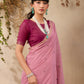 Powder Pink Munga Cotton Saree