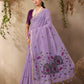 STORI Purple Handloom Saree